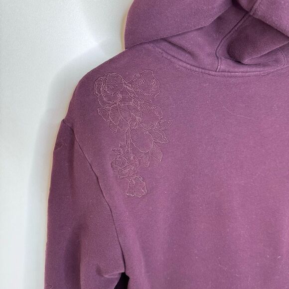 Athleta Retroplush Embroidered Hoodie Sweatshirt Size Small - Picture 7 of 15
